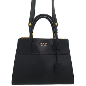 Prada Paradigme 2way tote Crossbody bag Saffiano leather Black